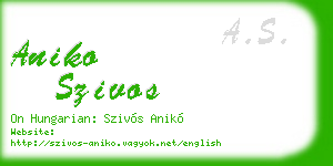 aniko szivos business card